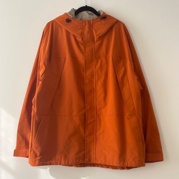 Uniqlo Orange Mountain Parka Rain Coat - Picture 1 of 16